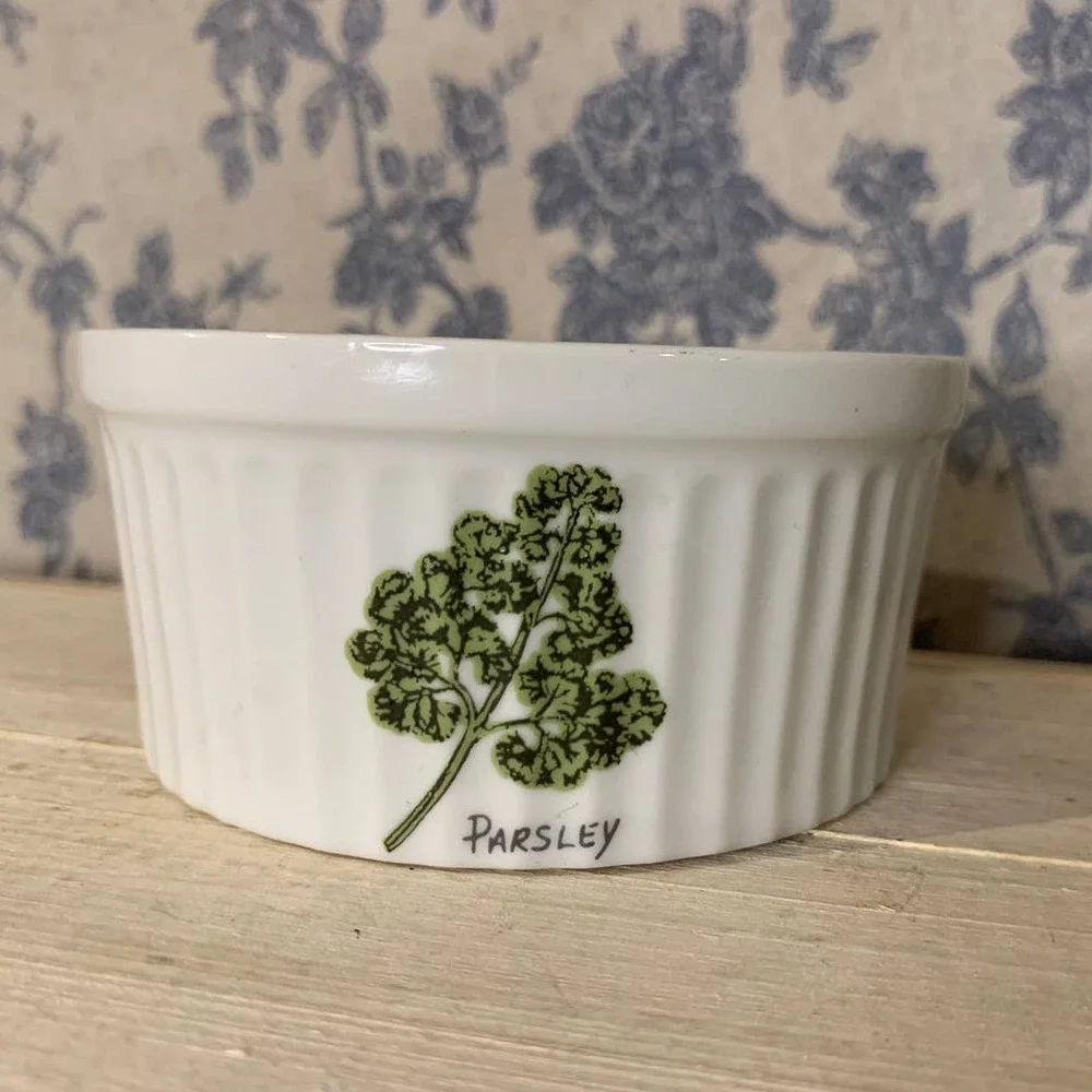 Crown Empire Porcelain China Japan Herbs Ramekin Souffle Bowl with Lid - Picture 3 of 7